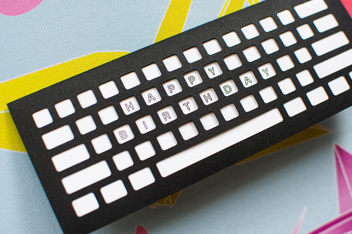 Keyboard Birthday Cards - Happy Birthday